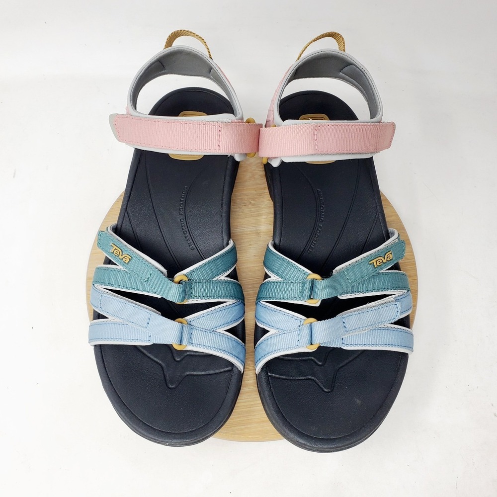 Teva Tirra Sandals Womens 11 Colorful Blue Pink Straps Water Hiking Beach Shoes